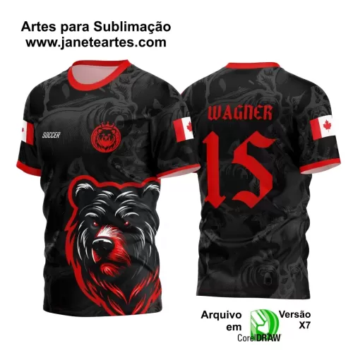 Template Camisa de Interclasse - Jogos Internos - Urso - 2024 - 2025