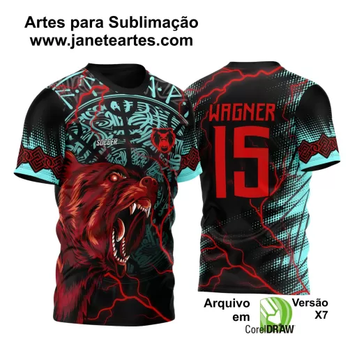 Template Camisa de Interclasse - Jogos Internos - Urso - 2024 - 2025