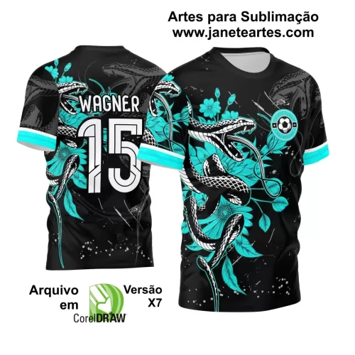 Template - Camisa de Interclasse Preta - Jogos Internos - Cobra - 2024 - 2025