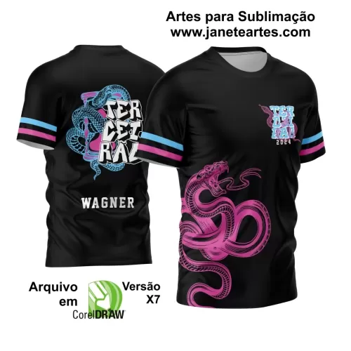 Template - Camisa de Interclasse Preta - Jogos Internos - Cobra - Terceirão - 2024 - 2025