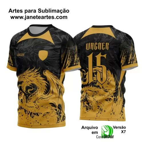 Template - Camisa de Interclasse Preta - Jogos Internos - Dragão - 2024 - 2025 