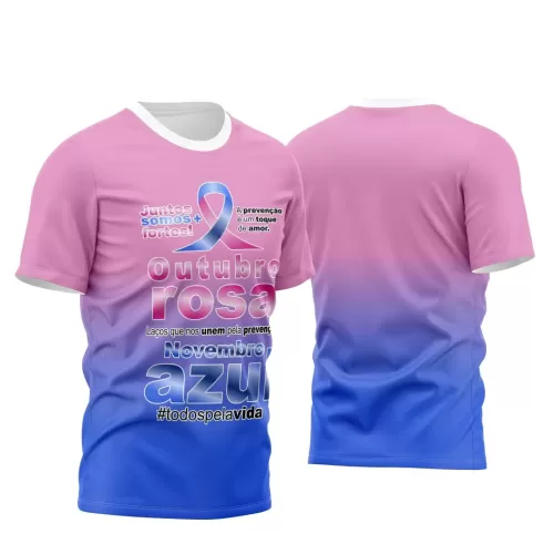 Template Camiseta - Outubro Rosa e Novembro Azul - 2024 