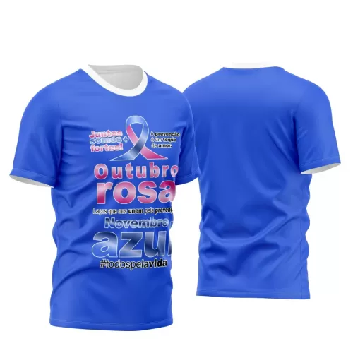 Template Camiseta - Outubro Rosa e Novembro Azul - 2024 