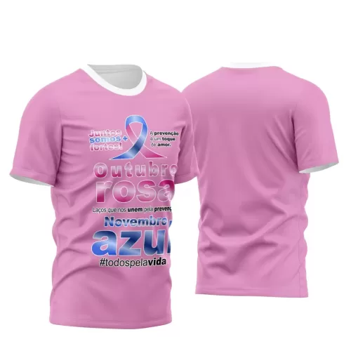 Template Camiseta - Outubro Rosa e Novembro Azul - 2024 