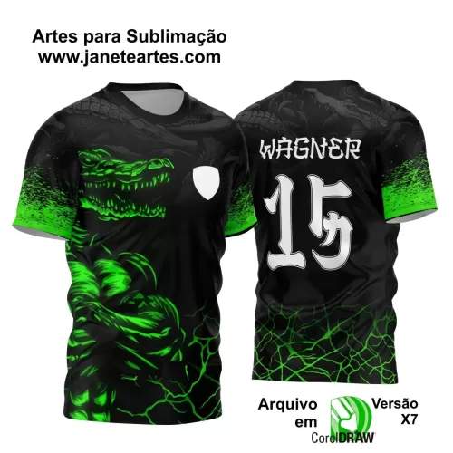 Template Camiseta de Interclasse - Jogos Internos -  Crocodilo - 2024 - 2025