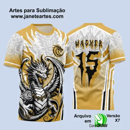 Template Camiseta de Interclasse - Jogos Internos - Dragão - 2024 - 2025