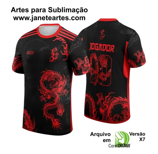 Template Camiseta de Interclasse - Jogos Internos - Dragão - 2024 - 2025