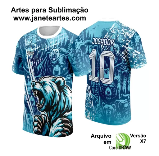 Template Camiseta de Interclasse - Jogos Internos -  Urso  - 2024 - 2025