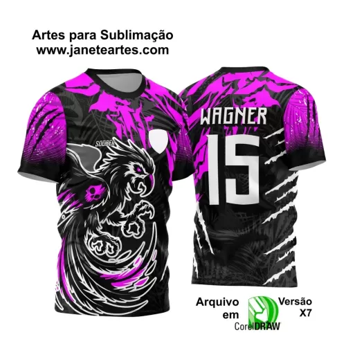 Template para Camisa de Interclasse - Jogos Internos - Arara Caveira - Janete Artes - 2024 - 2025