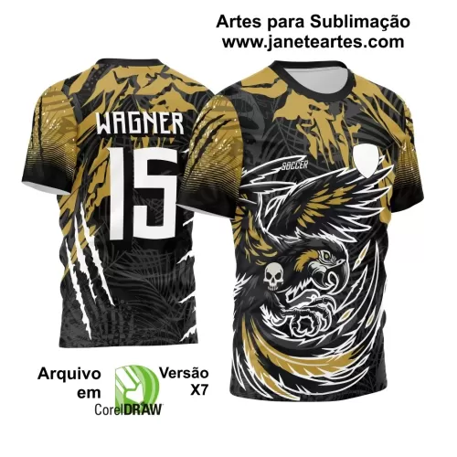 Template para Camisa de Interclasse - Jogos Internos - Arara Caveira - Janete Artes - 2024 - 2025