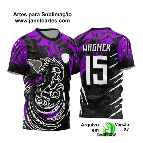 Template para Camisa de Interclasse - Jogos Internos - Arara Caveira - Janete Artes - 2024 - 2025