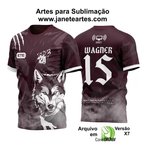 Template para Camisa de Interclasse - Jogos Internos - Lobo - 2024 - 2025