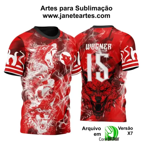 Template para Camisa de Interclasse - Jogos Internos - Lobo - 2024 - 2025