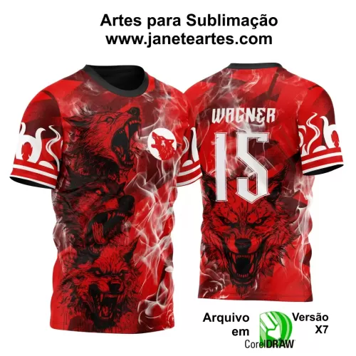 Template para Camisa de Interclasse - Jogos Internos - Lobo - 2024 - 2025