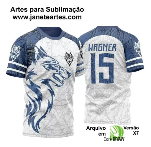 Template para Camisa de Interclasse - Jogos Internos - Lobo - 2024 - 2025