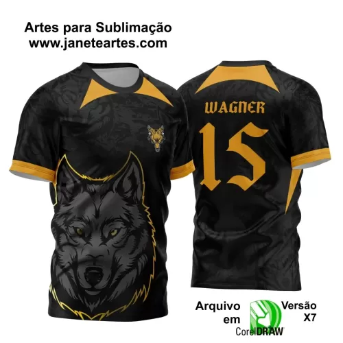 Template para Camisa de Interclasse - Jogos Internos - Lobo - 2024 - 2025