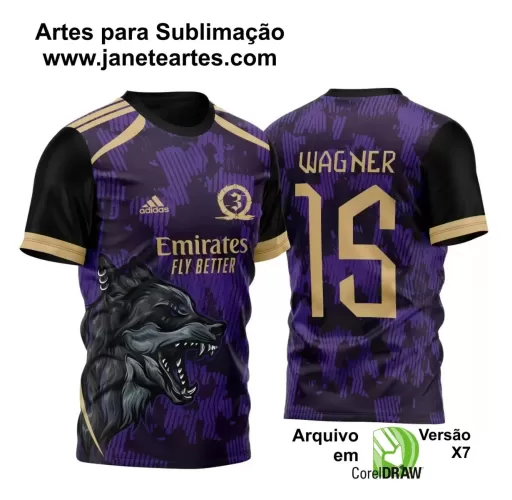 Template para Camisa de Interclasse - Jogos Internos - Lobo - 2024 - 2025