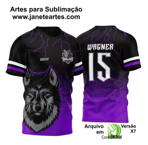 Template para Camisa de Interclasse - Jogos Internos - Lobo - 2024 - 2025