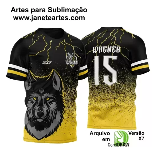 Template para Camisa de Interclasse - Jogos Internos - Lobo - 2024 - 2025