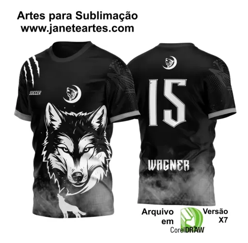 Template para Camisa de Interclasse - Jogos Internos - Lobo - 2024 - 2025